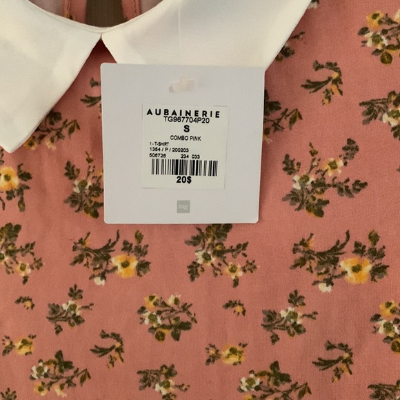 Pink floral collared tshirt - Picture 4 of 4